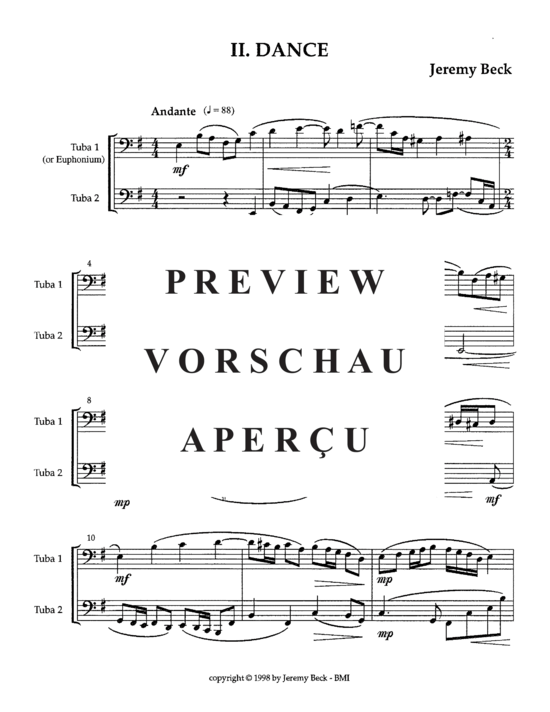 Produktgalerie: Seite 6 von 11 Prelude, Dance and Fanfare , , (Tuba Duett)