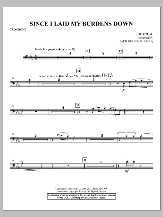 Produktbild zu: Since I Laid My Burdens Down - Trombone