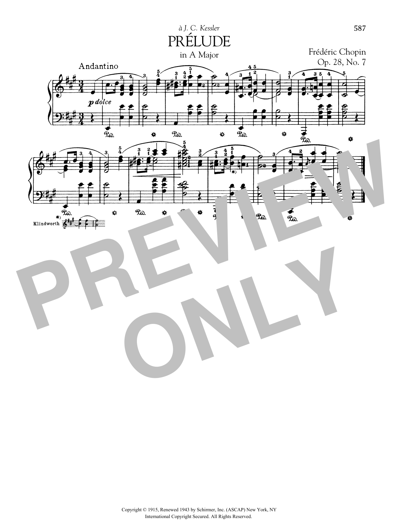 Product gallery: Page 1 of 1 Prélude in A Major, Op. 28, No. 7, Frédéric Chopin
