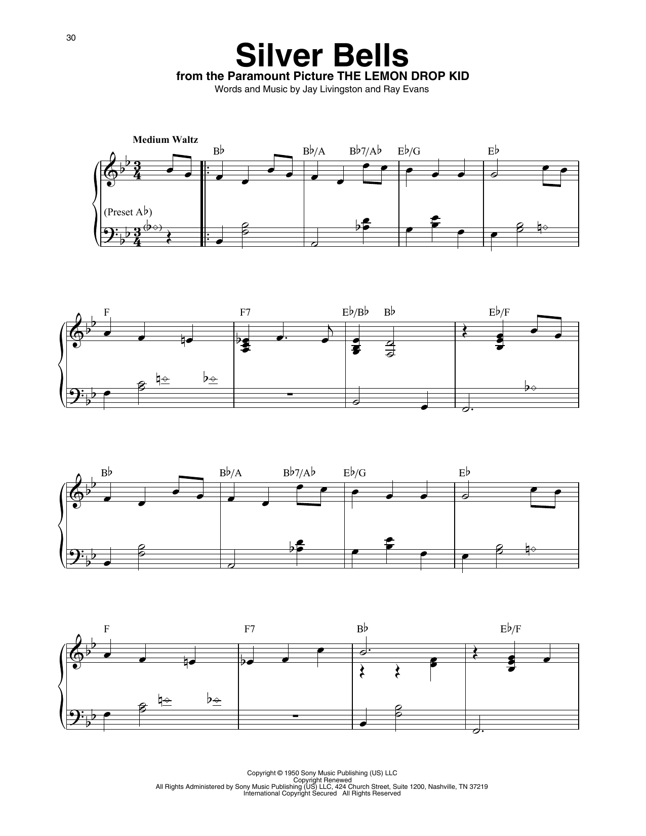 Produktgalerie: Seite 1 von 1 Silver Bells (arr. Maeve Gilchrist), Jay Livingston, Harfe