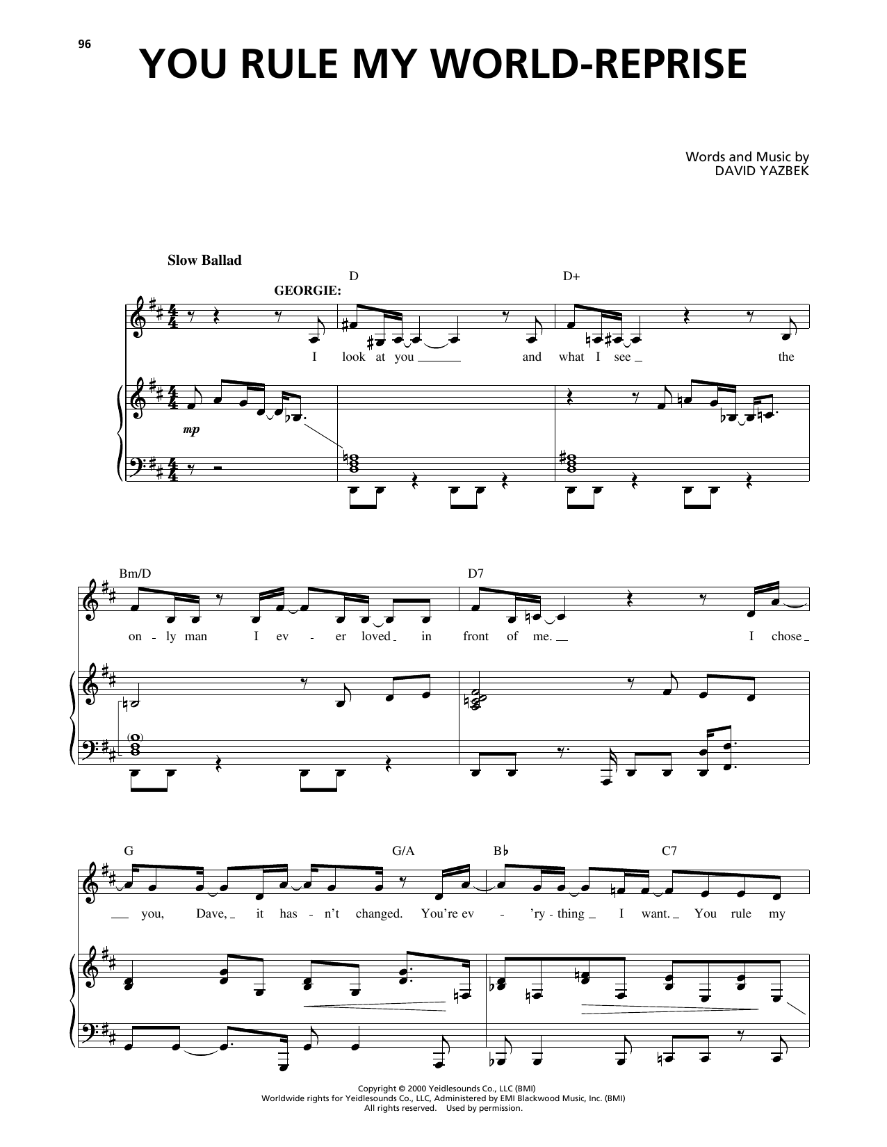 Produktbild zu: You Rule My World (Reprise) (from The Full Monty)
