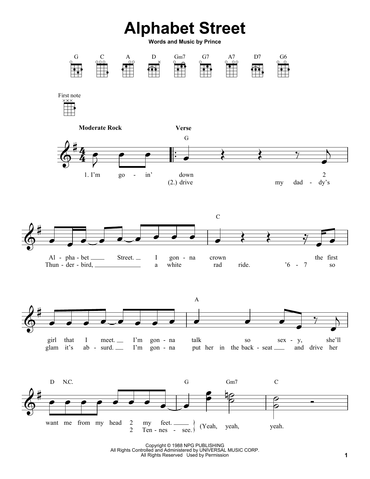 Product gallery: Page 1 of 1 Alphabet Street, Prince