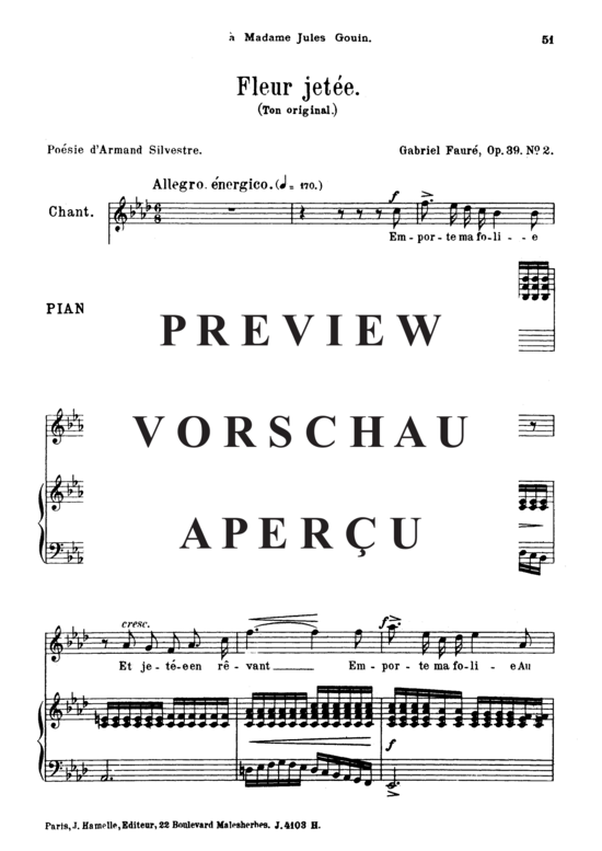 gallery: Fleur jetée Op.39 No.2 , , (Gesang hoch + Klavier)