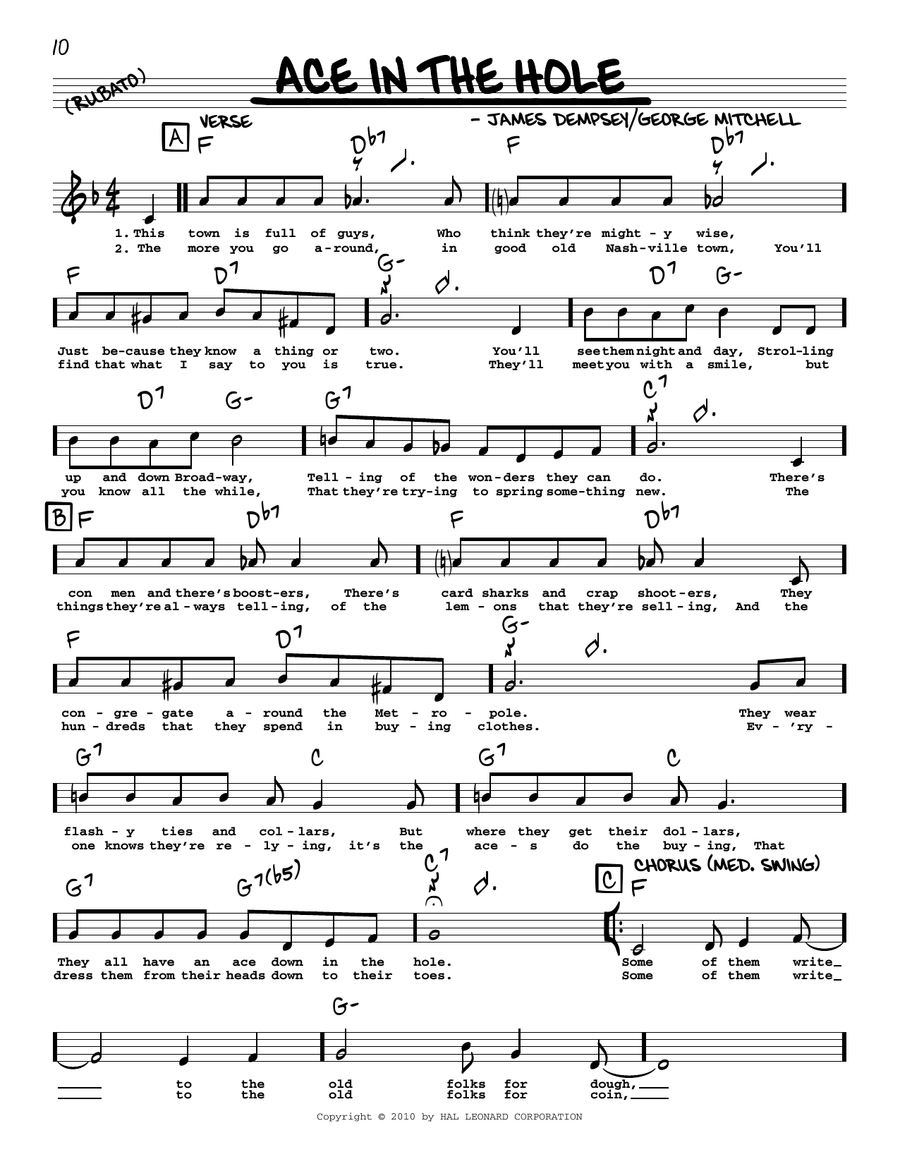 Product picture to: Ace In The Hole (arr. Robert Rawlins)