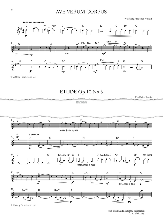 Product gallery: Page 1 of 1 Etüde Op.10 No.3, Frederic Chopin