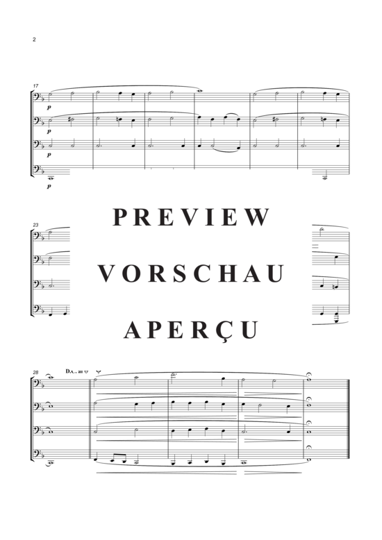 Produktgalerie: Seite 3 von 10 Zum Abschied (Blechbläser Quartett) , , Tiefe Lage