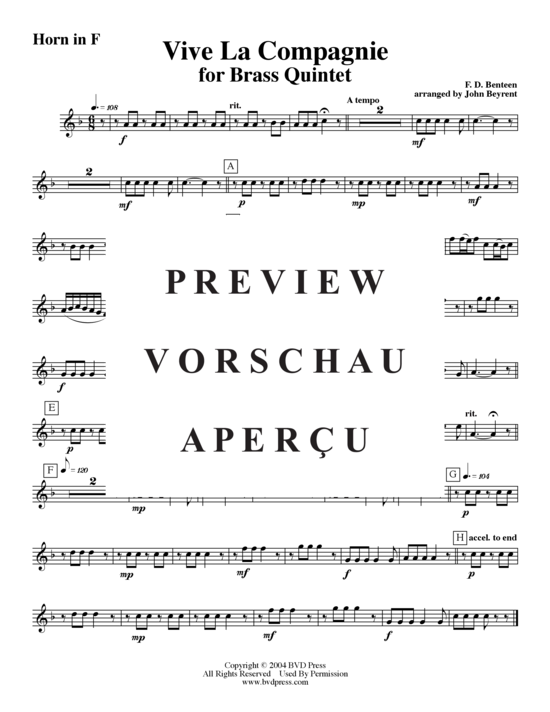 Produktgalerie: Seite 7 von 8 Vive La Compagnie , , (Blechbläserquintett)