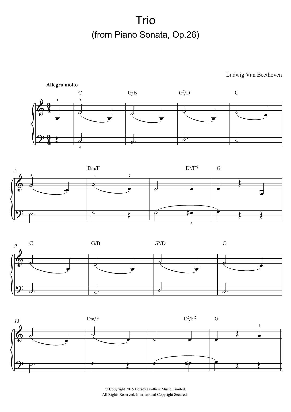 Produktbild zu: Trio (From Piano Sonata In A Flat, Op.26)