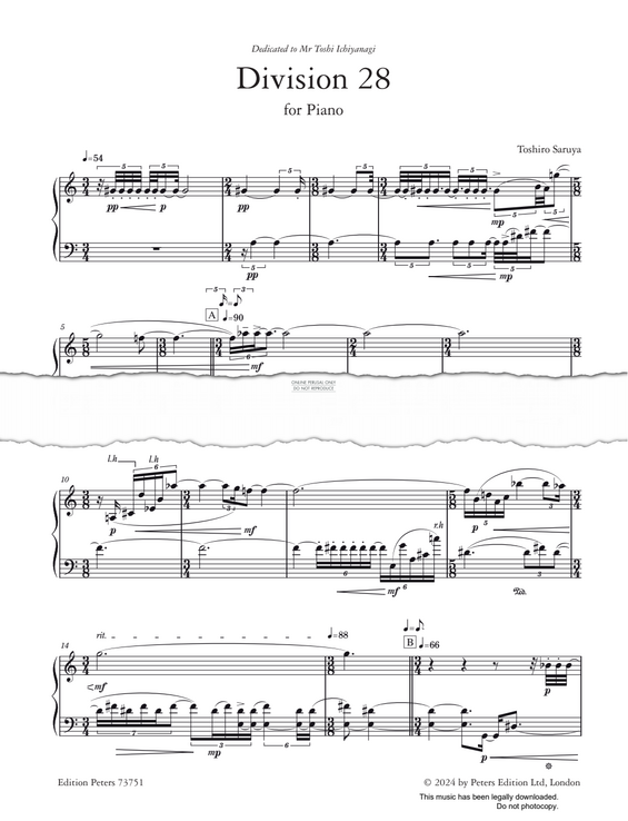 Produktgalerie: Seite 1 von 1 Division 28, Toshiro Saruya, Klavier