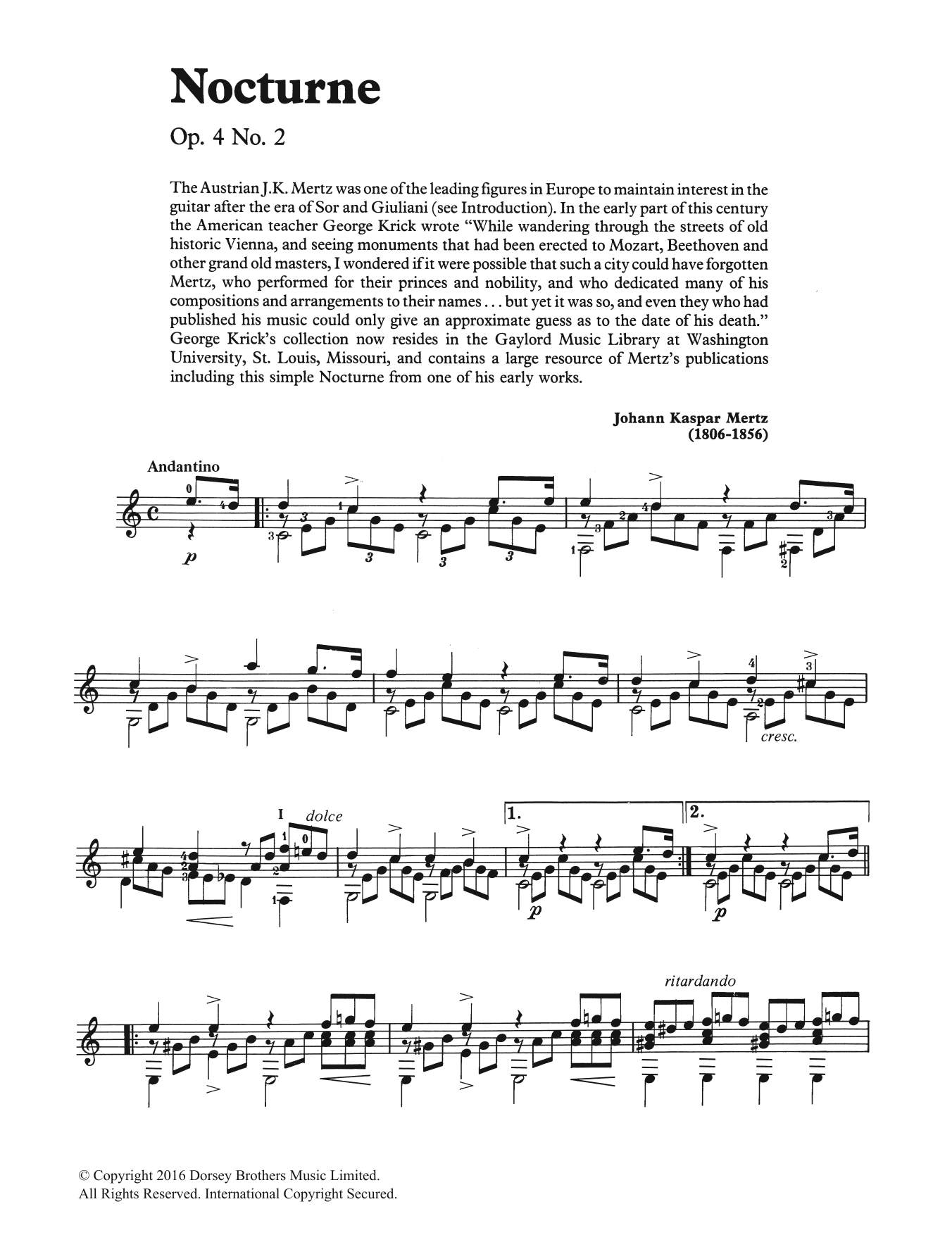 Product gallery: Page 1 of 1 Nocturne, Johann Kaspar Mertz
