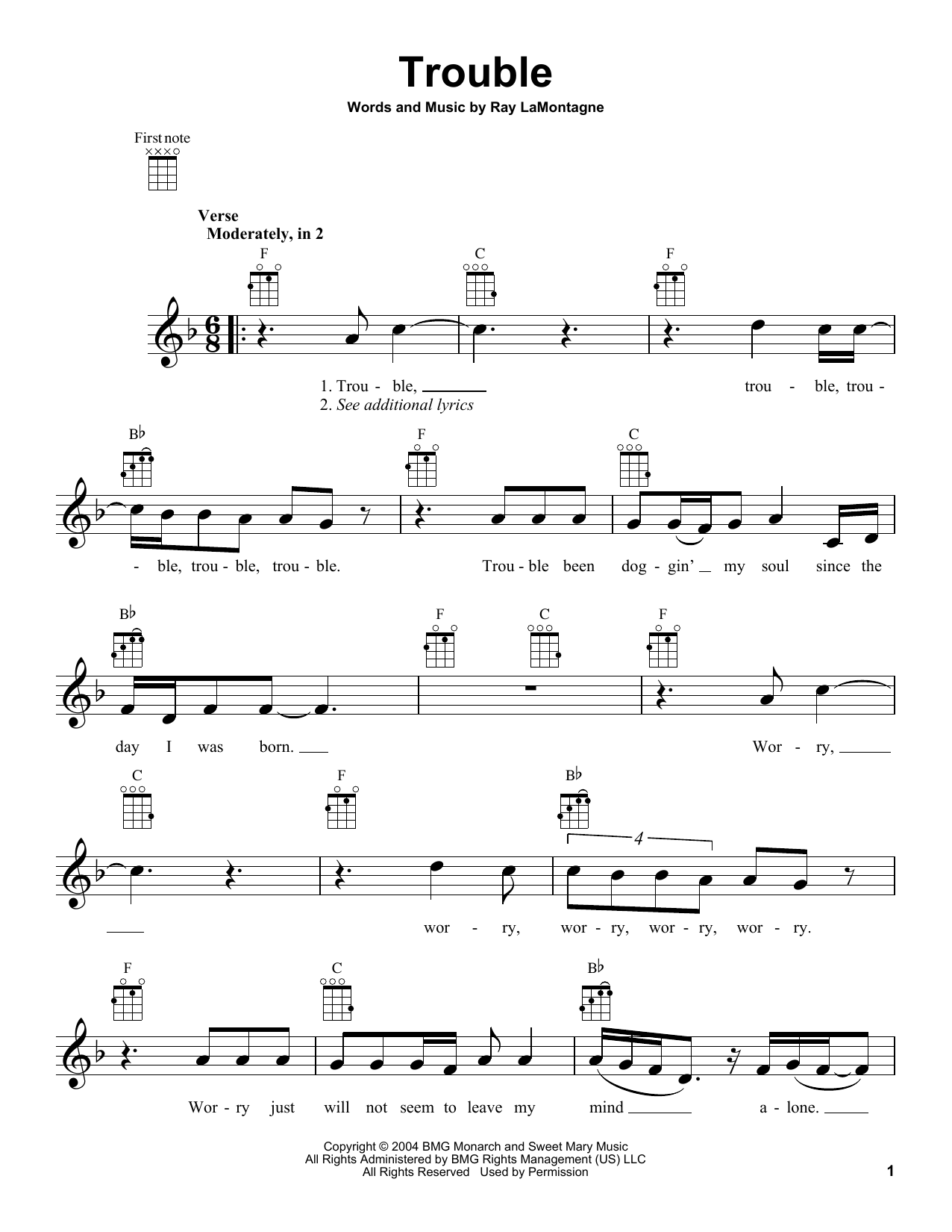 Product gallery: Page 1 of 1 Trouble, Ray LaMontagne