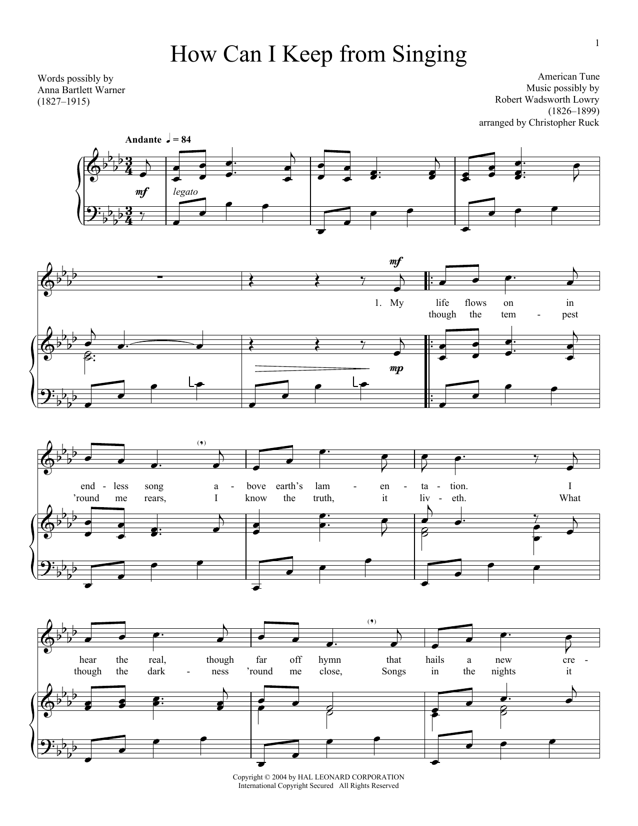Product picture to: How Can I Keep From Singing