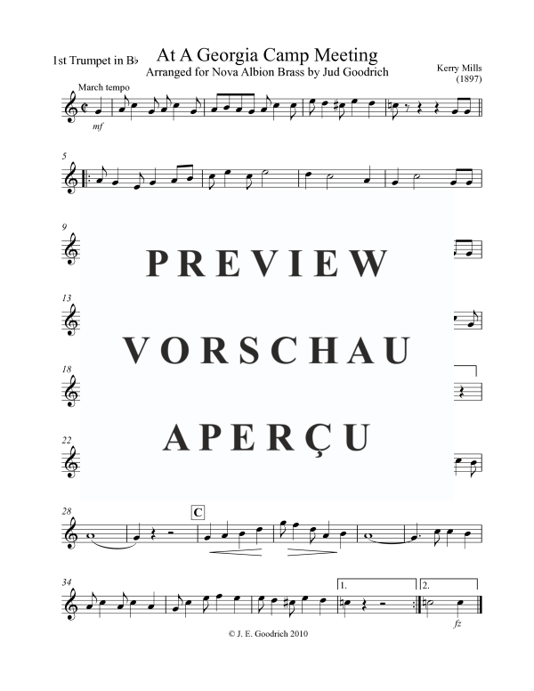 Produktgalerie: Seite 5 von 10 At a Georgia Camp Meeting, , Blechbläserquintett