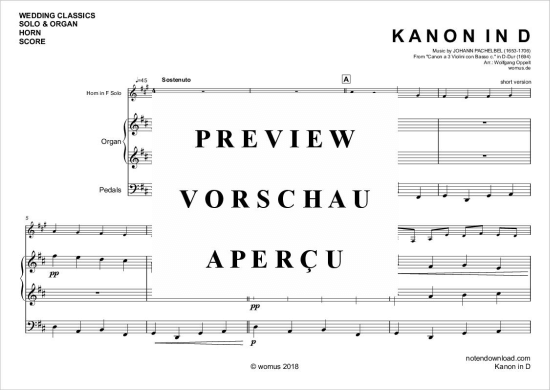 gallery: Kanon in D , Leonard Cohen, (Horn in F + Orgel)