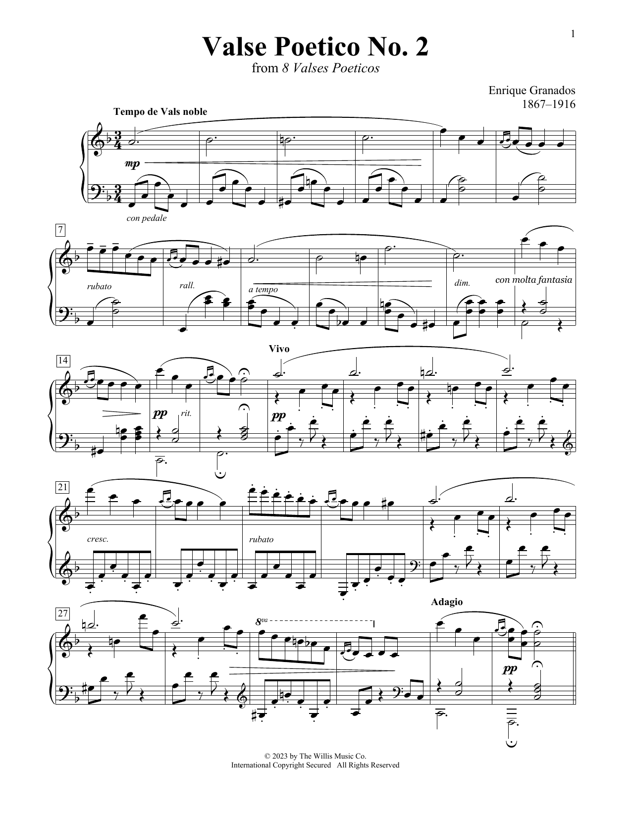 Produktbild zu: Valse Poetico No. 2