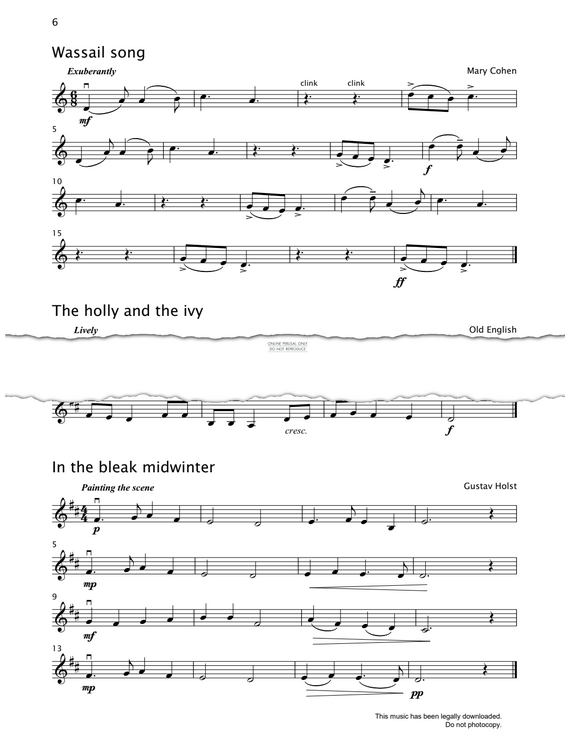 Produktgalerie: Seite 1 von 1 The Holly And The Ivy, Traditional, Violine