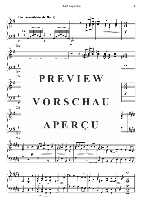 Product gallery: Page 6 of 6 Chant du gardien - N° 3 de Pièces lyriques, Livre 1, op. 12, , Piano Solo