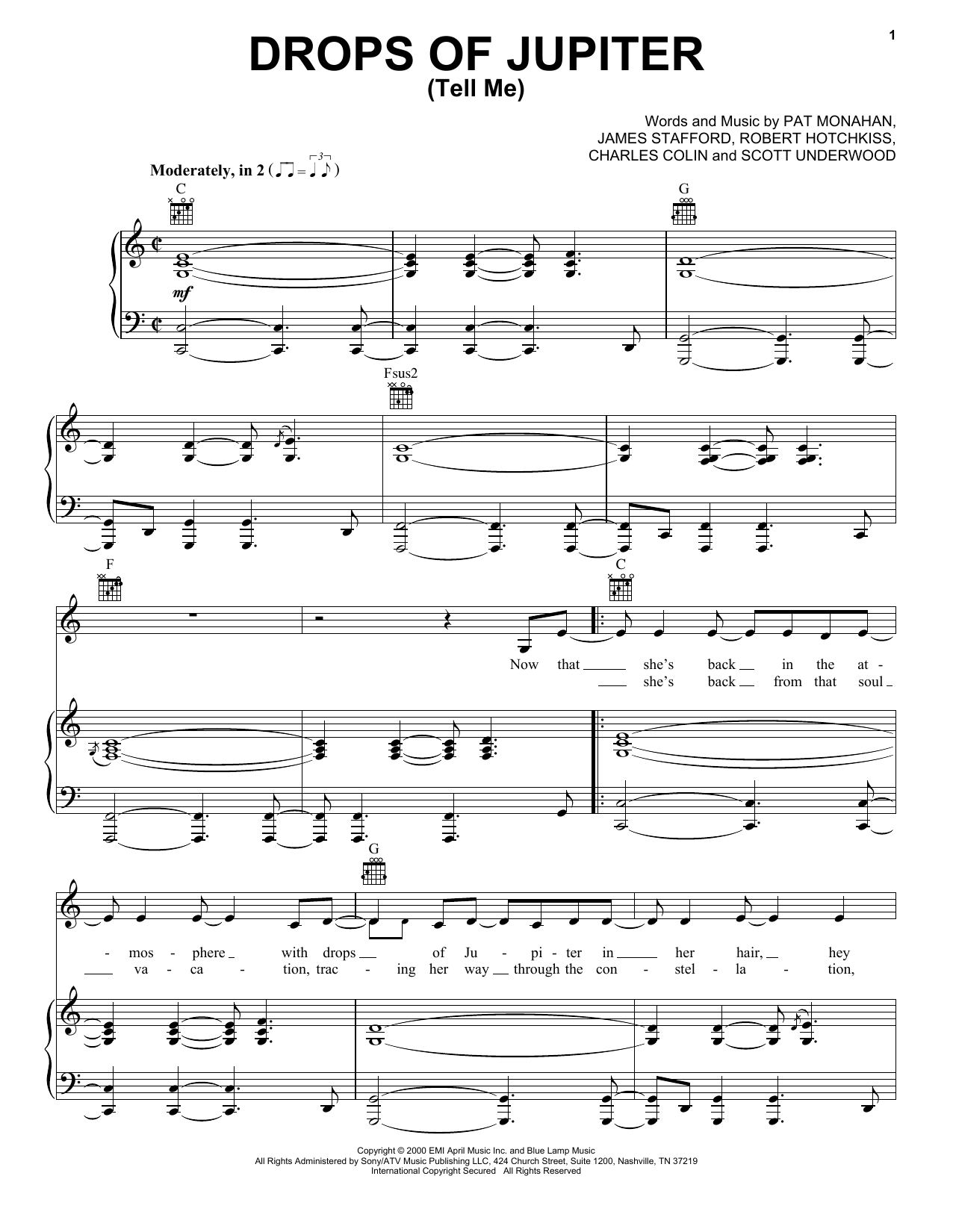 Produktbild zu: Drops Of Jupiter (Tell Me)