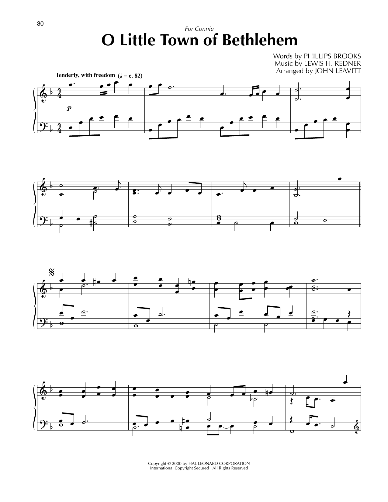 Produktbild zu: O Little Town Of Bethlehem (arr. John Leavitt)