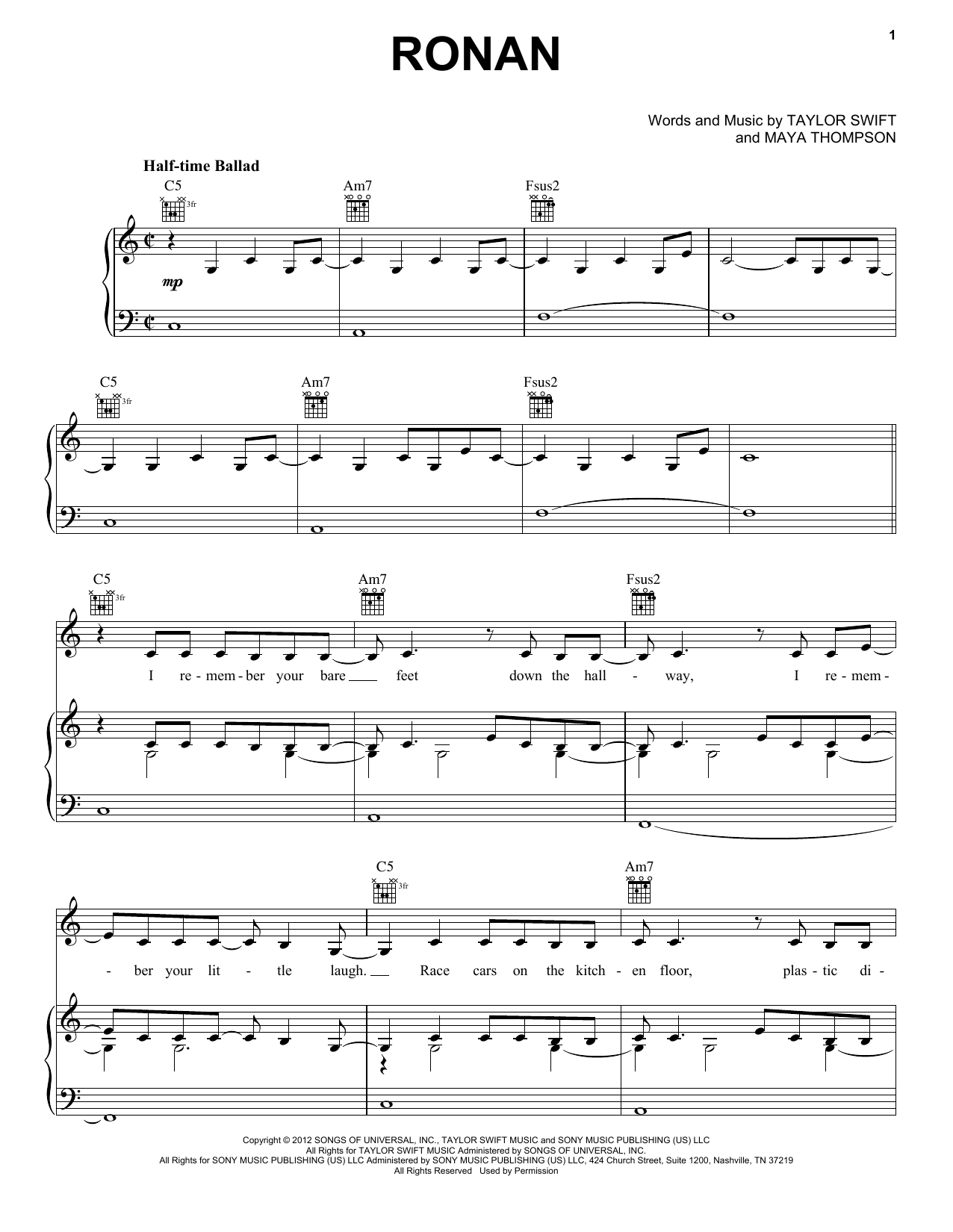 Produktbild zu: Ronan (Taylor's Version)