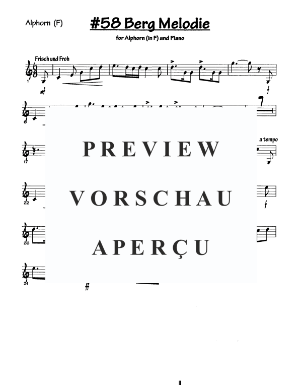 Produktgalerie: Seite 5 von 5 Berg Melodie, , Alphorn in F und Klavier
