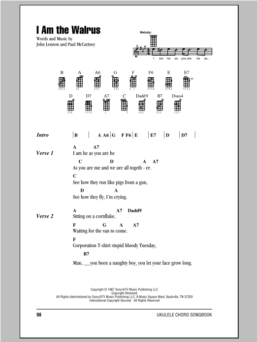 Product gallery: Page 1 of 1 I Am The Walrus, The Beatles