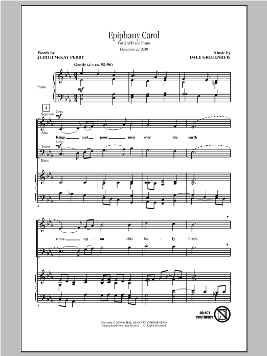 Product gallery: Page 1 of 1 Epiphany Carol, Dale Grotenhuis