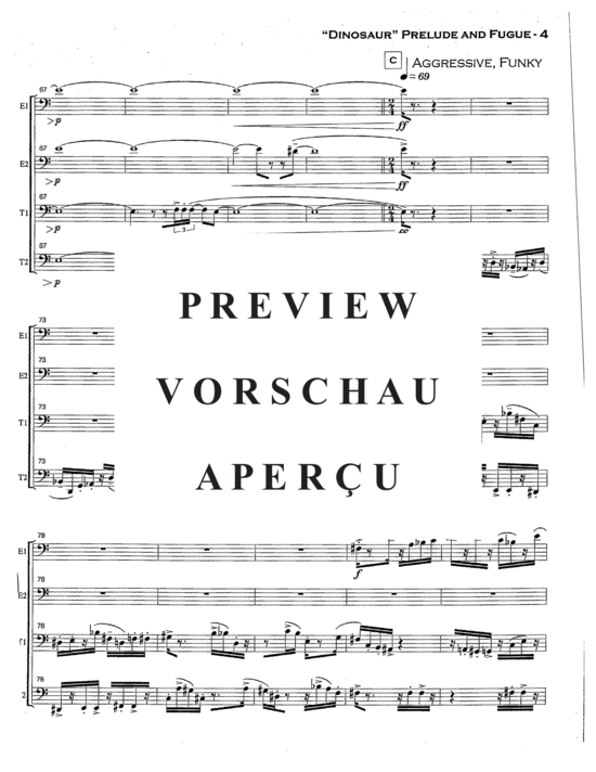 Product gallery: Page 9 of 21 Dinosaur Prelude and Fugue , , (Tuba Quartett EETT)