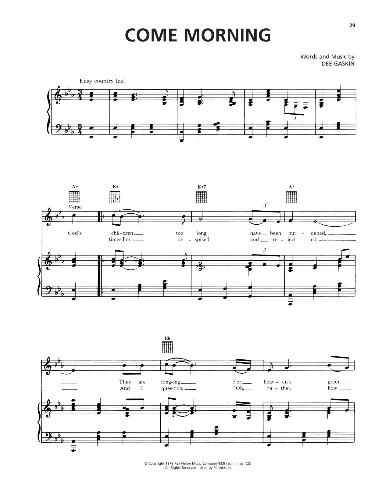 Produktgalerie: Seite 1 von 1 Come Morning, Dee Gaskin, Gesang, Gitarre, Klavier