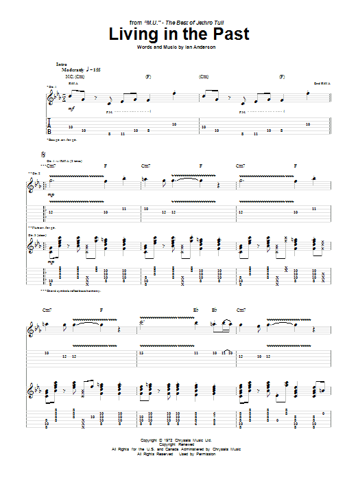 Produktgalerie: Seite 1 von 1 Living In The Past, Jethro Tull, Gitarre
