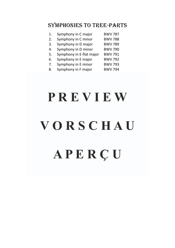 Produktgalerie: Seite 3 von 11 15 Symphonien zu drei Stimmen, , Klavier Solo - aus dem Klavierbüchlein von Wilhelm Friedemann Bach