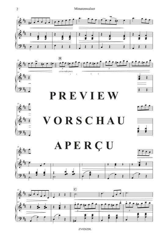 gallery: Minutenwalzer Valse op 64 Nr 1 , , (Violine + Klavier)