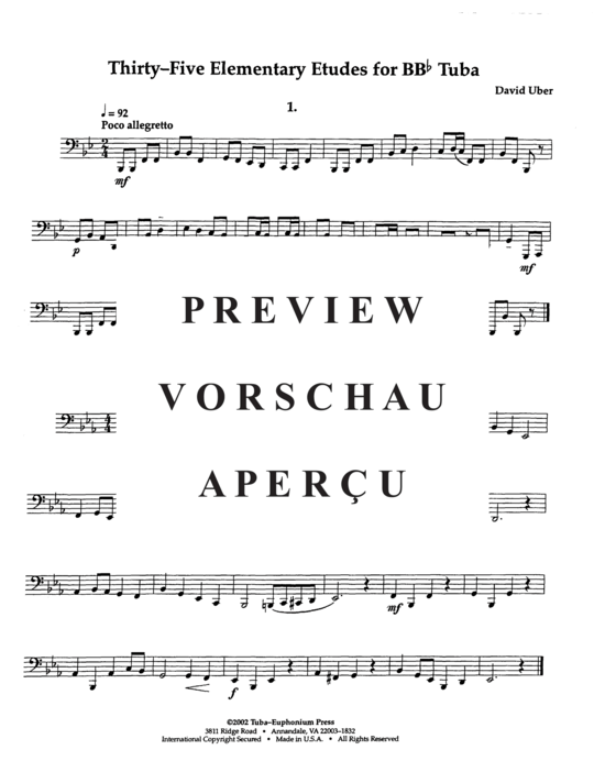gallery: Thirty-five Elementary Etudes , , (Tuba Solo)