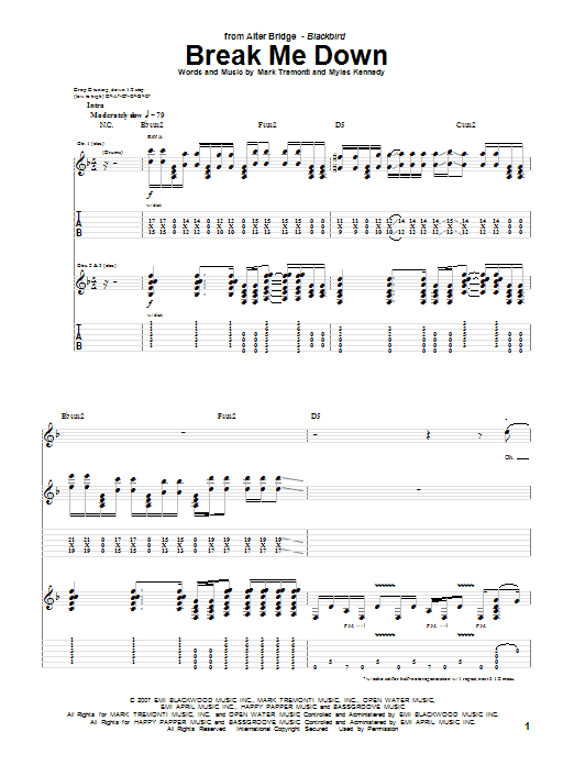 Produktgalerie: Seite 1 von 1 Break Me Down, Alter Bridge, Gitarre
