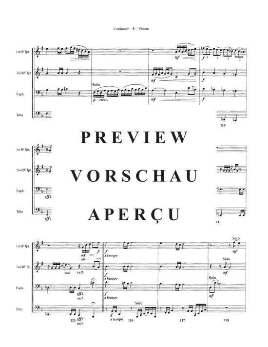 Produktgalerie: Seite 11 von 21 Visions , , (Blechbläserquartett 2x Trompete, Euphonium + Tuba)