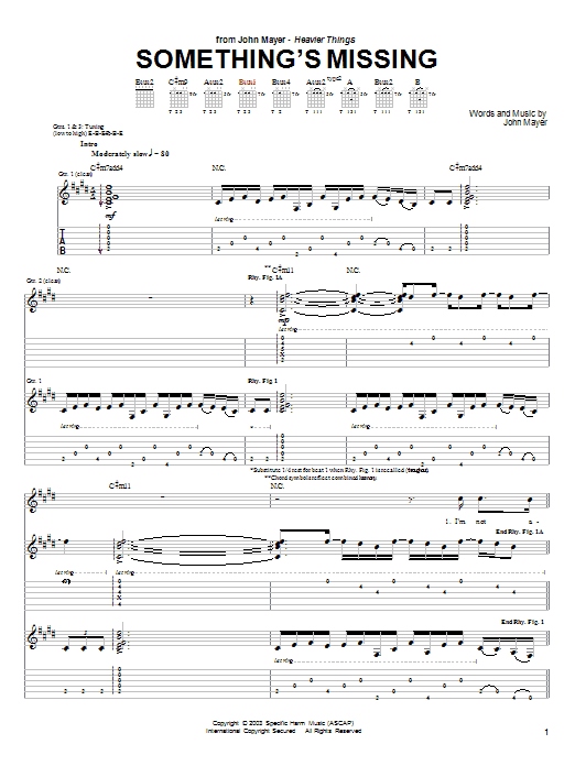 Produktgalerie: Seite 1 von 1 Something's Missing, John Mayer, Gitarre