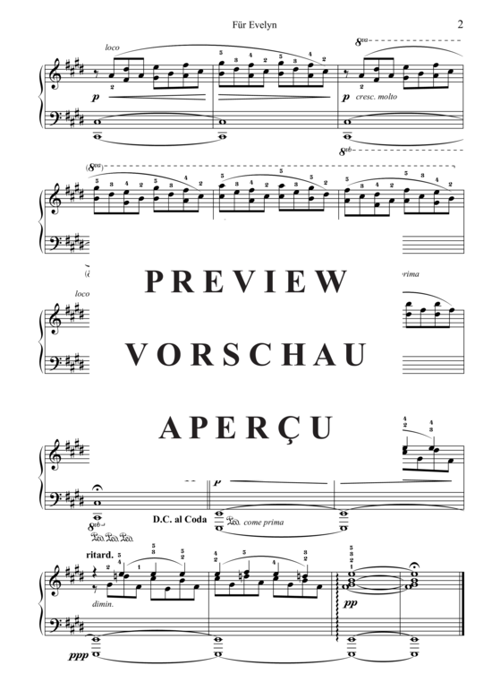 Produktgalerie: Seite 3 von 3 Für Evelyn , , Klavier Solo