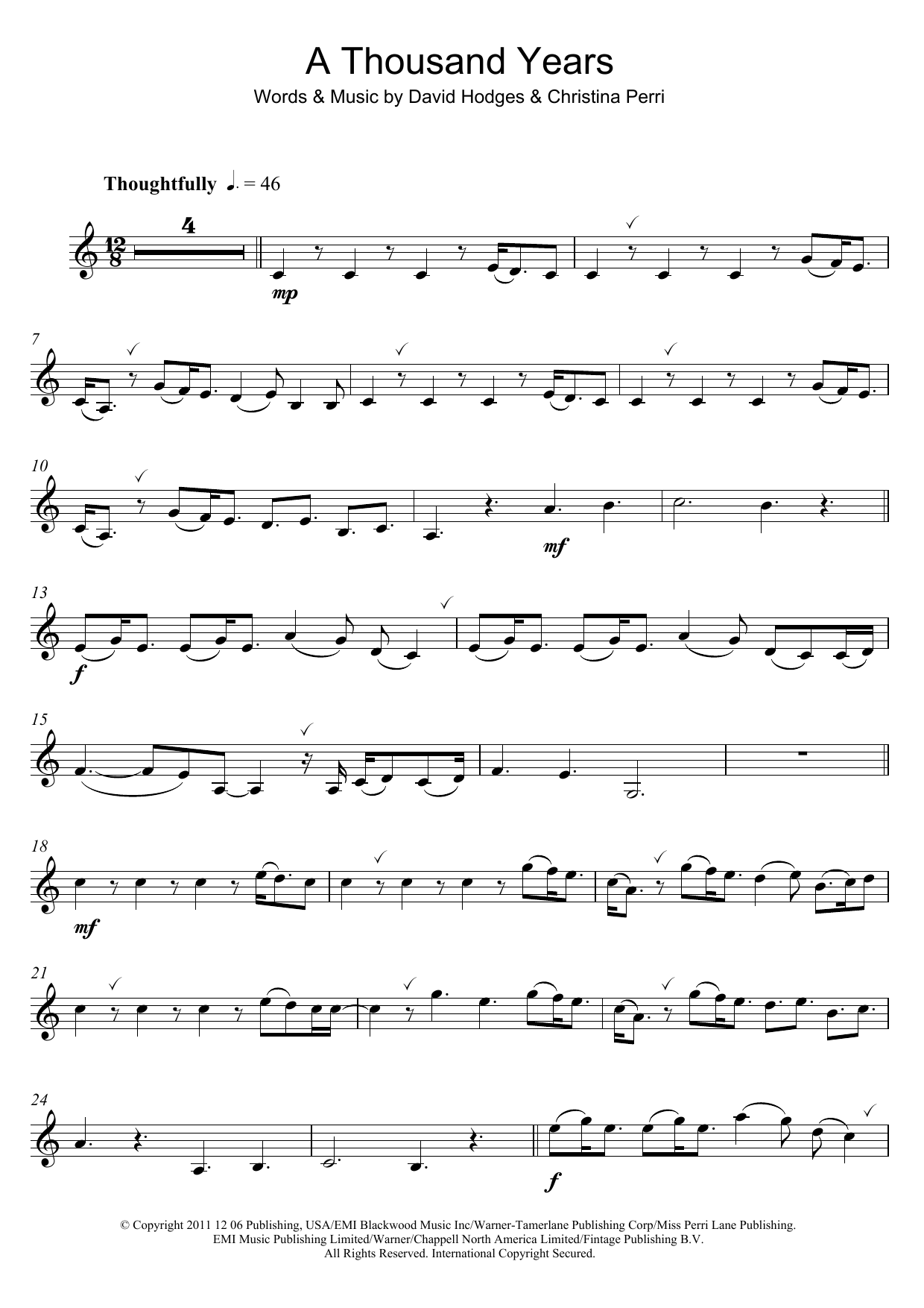 Product picture to:  A Thousand Years - Christina Perri