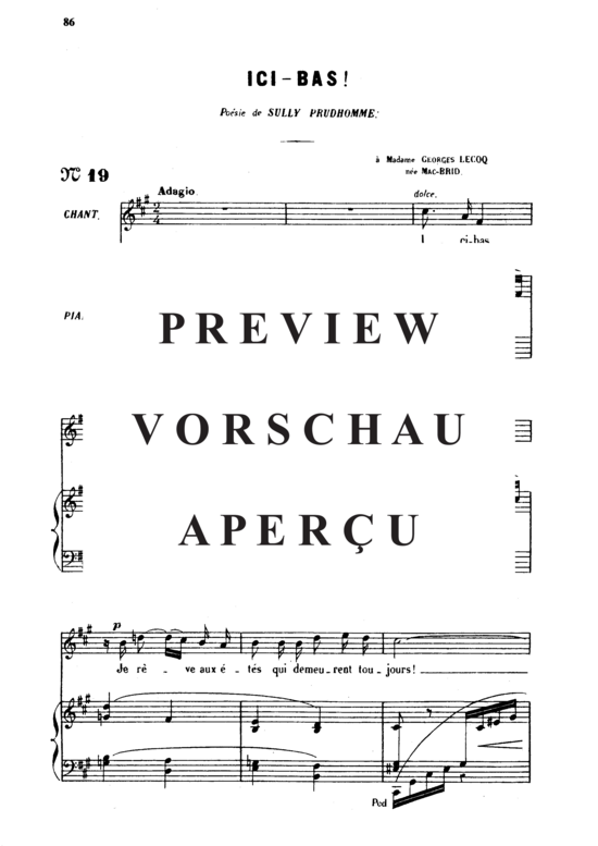 gallery: Ici-bas Op.8 No.3 , , (Gesang mittel + Klavier)