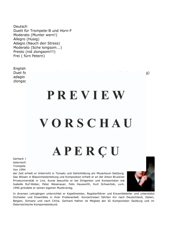 Produktgalerie: Seite 5 von 11 S`Lem van an, , (Duett Trompete in B und Horn in F)