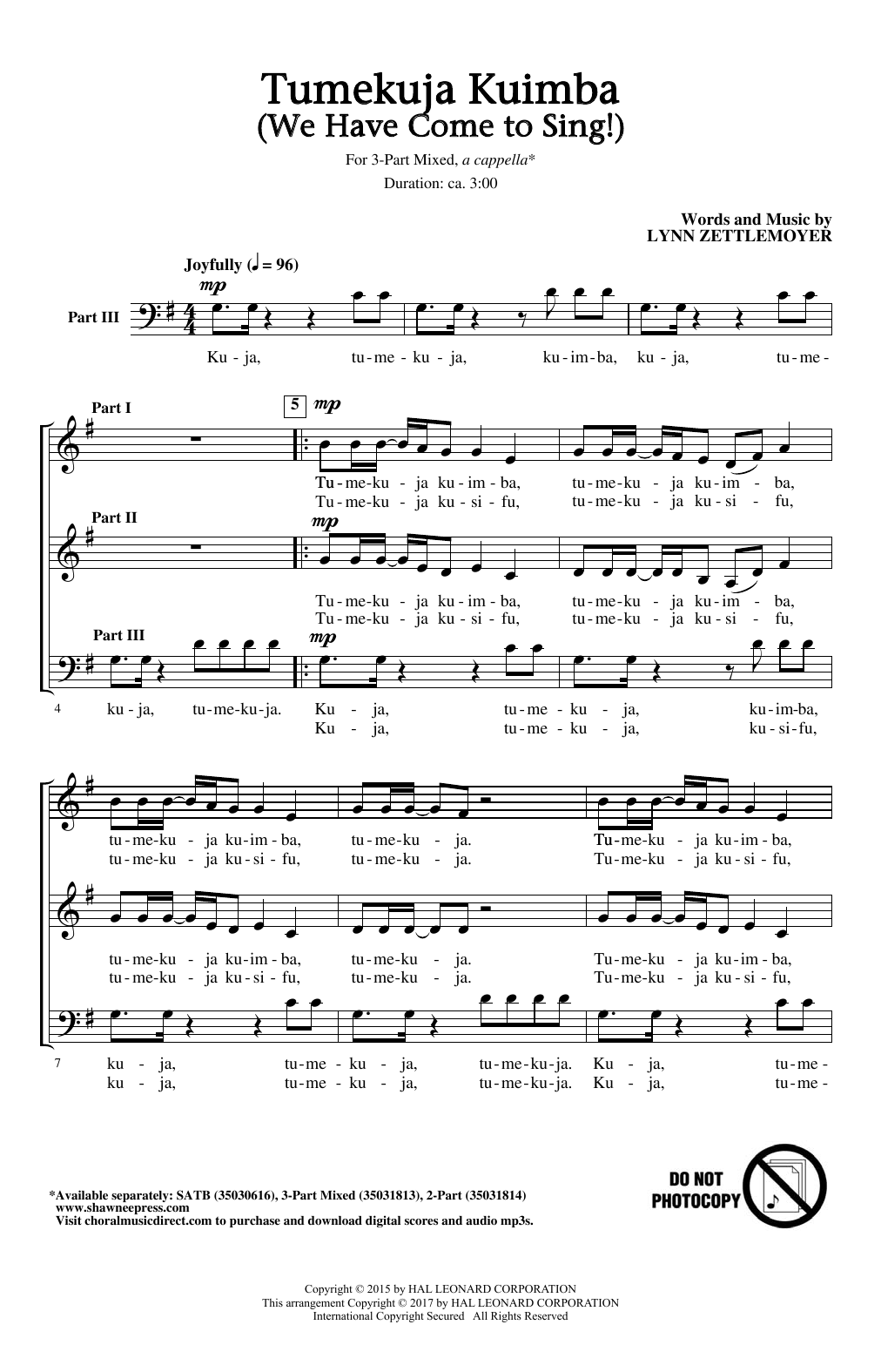 Produktbild zu: Tumekuja Kuimba (We Have Come To Sing!)