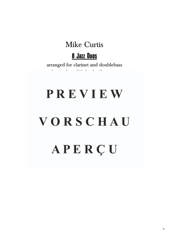 gallery: 8 Jazz Duos, , Klarinette in B und Kontrabass