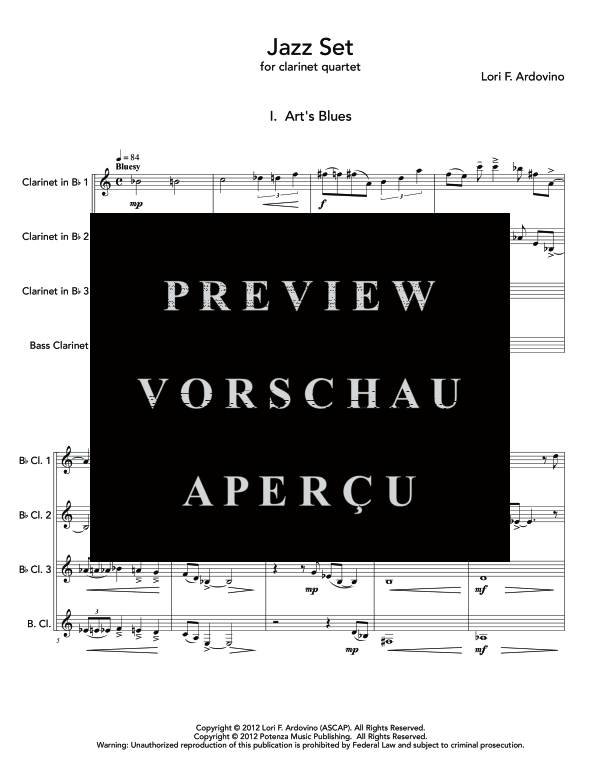 Product gallery: Page 5 of 11 Jazz Set, , (Clarinet Quartet)