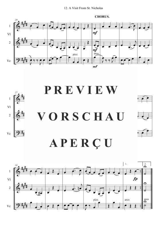 Produktgalerie: Seite 3 von 7 A Visit From St. Nicholas, , Streicher Trio
