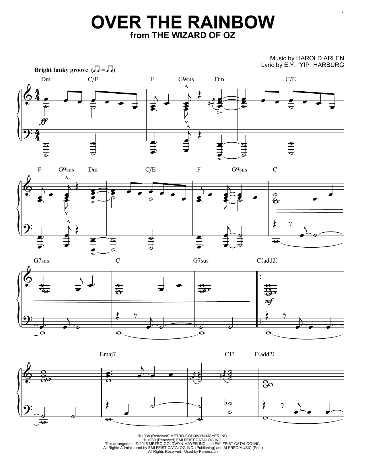Product gallery: Page 1 of 1 Over The Rainbow [Jazz version] (arr. Brent Edstrom), Harold Arlen