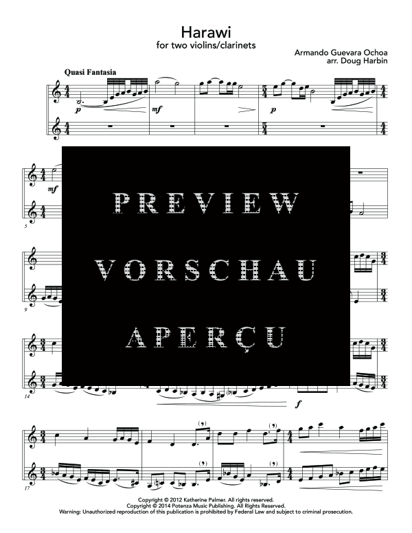 Product gallery: Page 5 of 11 Two Peruvian Duets, , (Clarinet Duo)