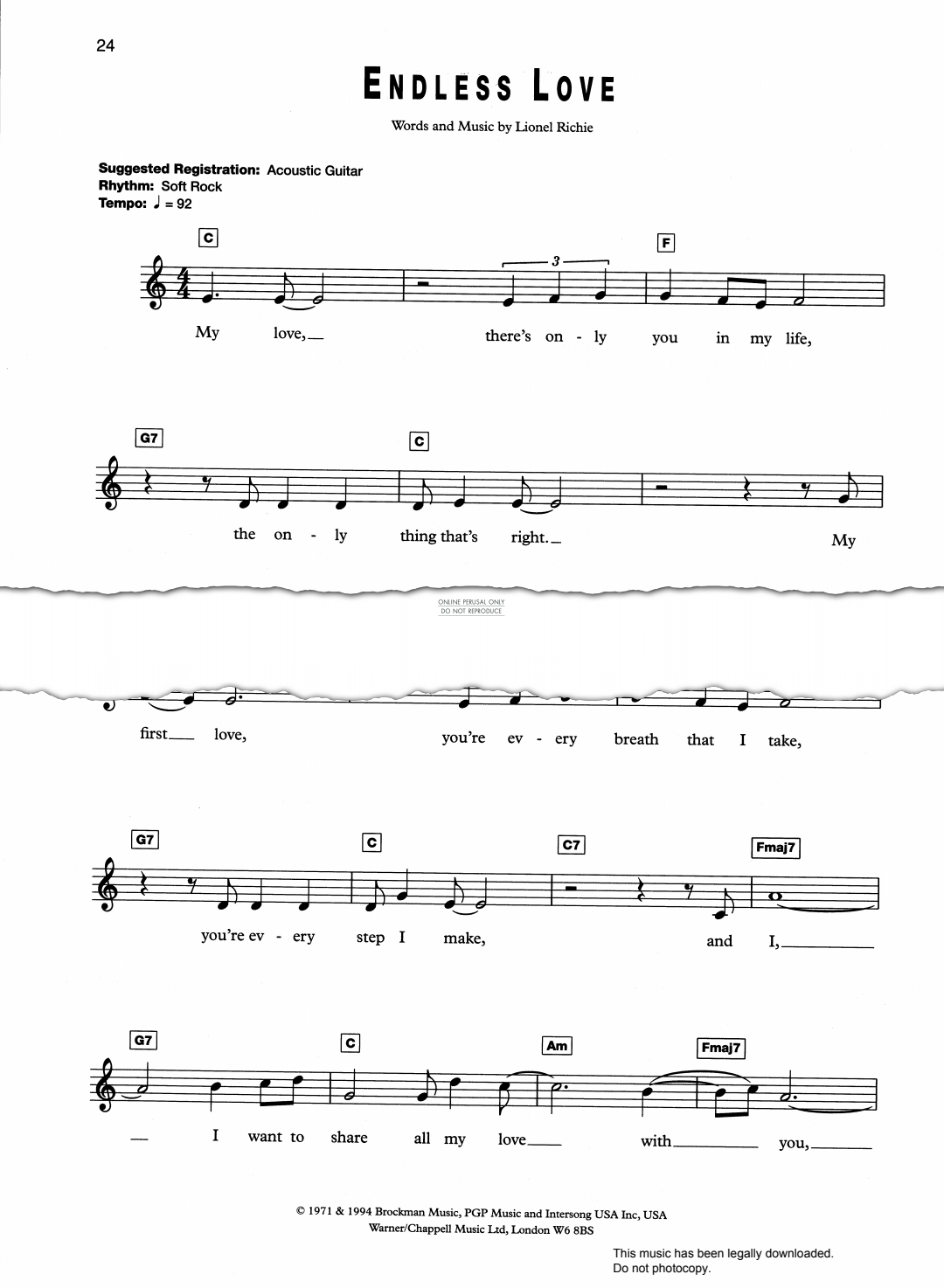 Product gallery: Page 1 of 1 Endless Love, Lionel Richie & Diana Ross