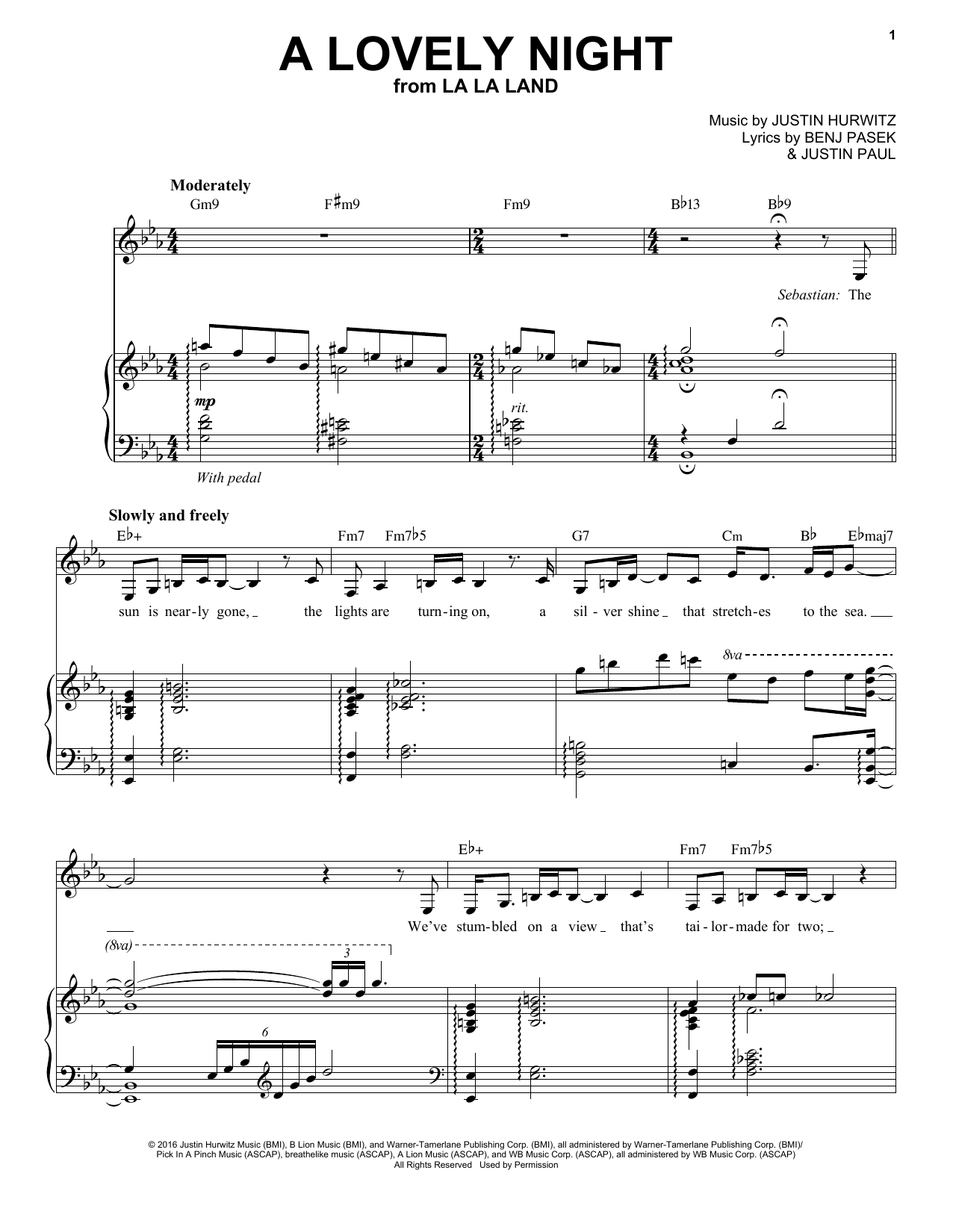 Produktbild zu: A Lovely Night (from La La Land)