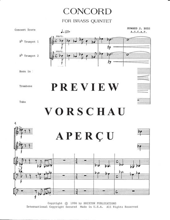 Produktgalerie: Seite 4 von 21 Concord , , (Blechbläser Quintett)