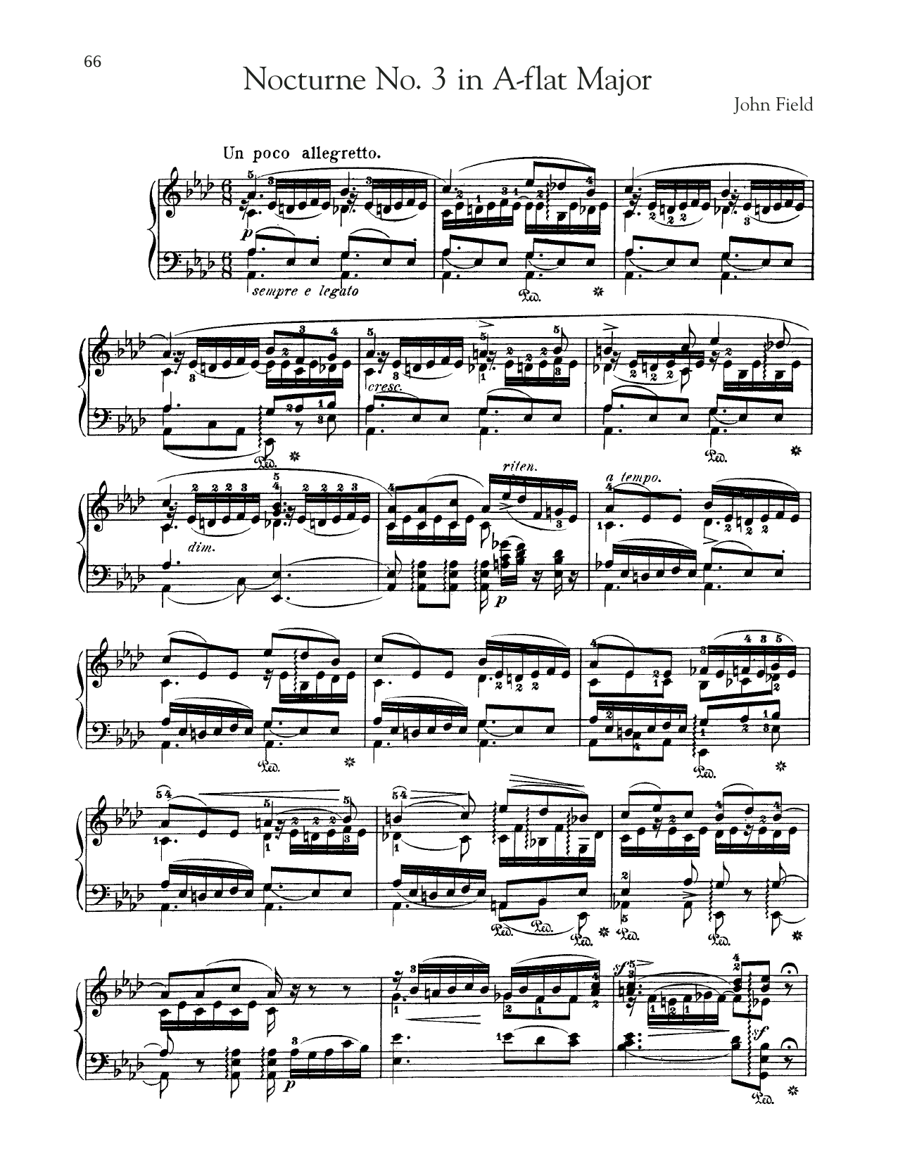 Product picture to: Nocturne No. 3 In A-Flat Major, H. 26